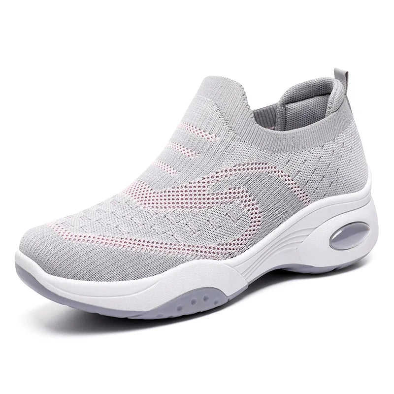 Women's shoes 2025 mesh breathable comfortable sports shoes soft sole lightweight fashion casual shoes