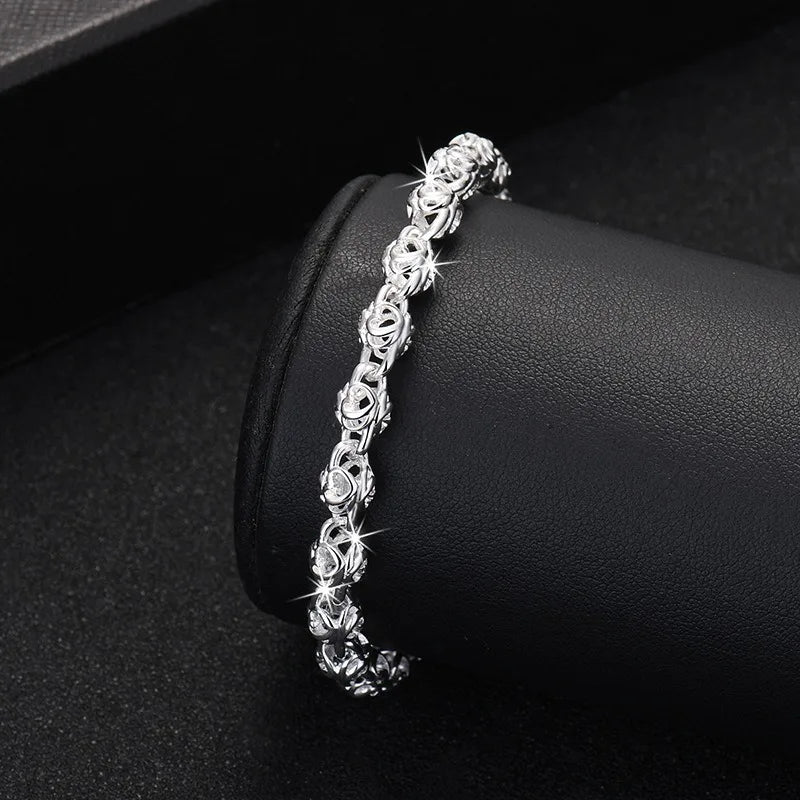 New 925 Sterling Silver Ball Bracelets For Women Luxury Designer Hollow Bead Adjustable Charm Bracelets Party Fine Jewelry Gifts