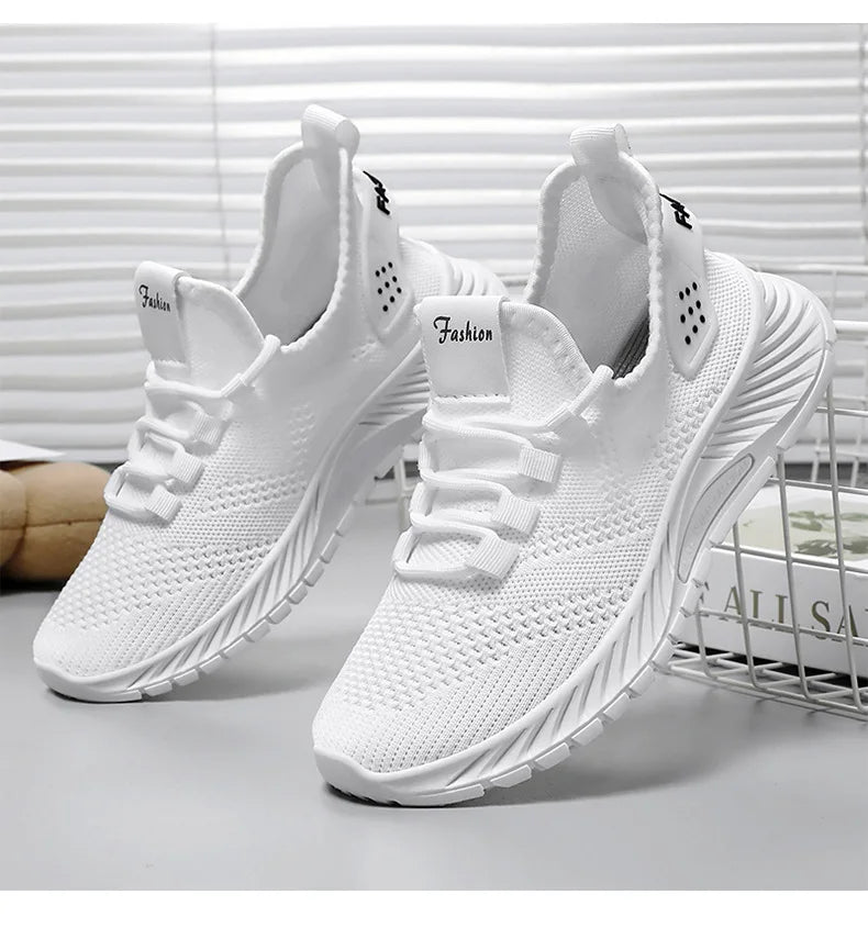 2025 Women's Shoes Summer Women's Shoes Flying woven casual shoes Comfortable breathable women's sneakers