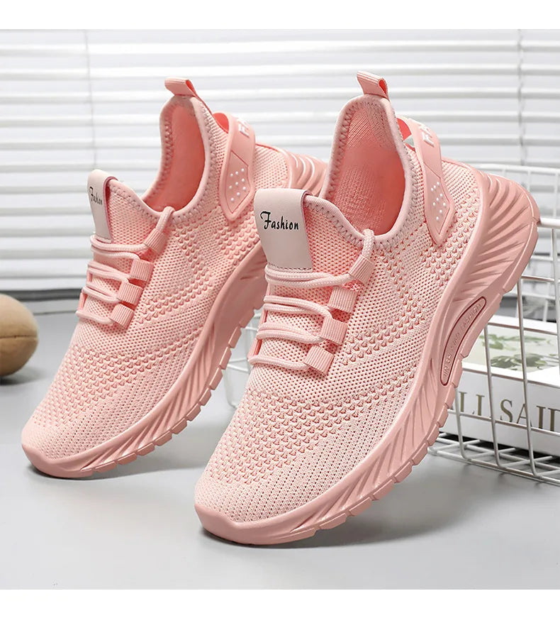 2025 Women's Shoes Summer Women's Shoes Flying woven casual shoes Comfortable breathable women's sneakers