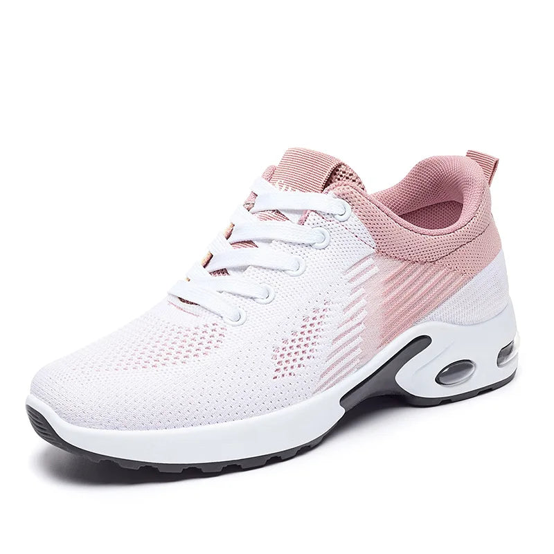 Women's shoes 2025 mesh breathable comfortable sports shoes soft sole lightweight fashion casual shoes