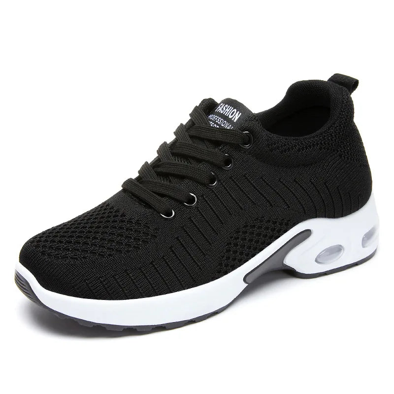 Spring 2025 Women's Large Size Running Shoes Casual Air Cushion Sports Sneakers Comfortable Breathable Fitness Footwear
