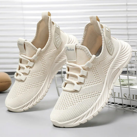 2025 Women's Shoes Summer Women's Shoes Flying woven casual shoes Comfortable breathable women's sneakers